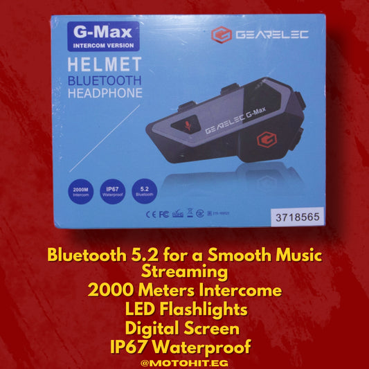 GEARELEC Gmax Motorcycle Bluetooth Headset