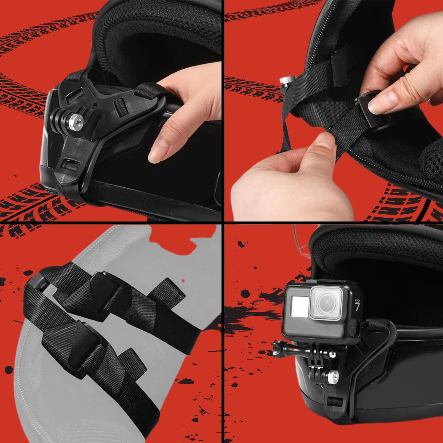 Motorcycle Helmet Chin Strap Mount for GoPro